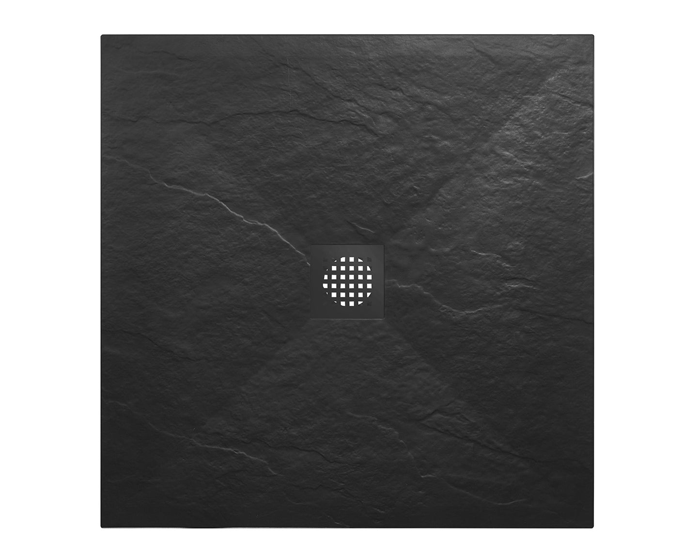 Douchebak Wiesbaden Stonea vierkant 90x90cm antislip composiet mat zwart