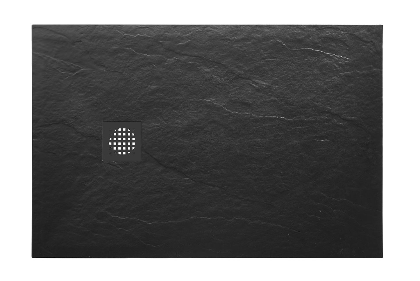 Douchebak Wiesbaden Stonea rechthoek 90x140cm antislip composiet mat zwart