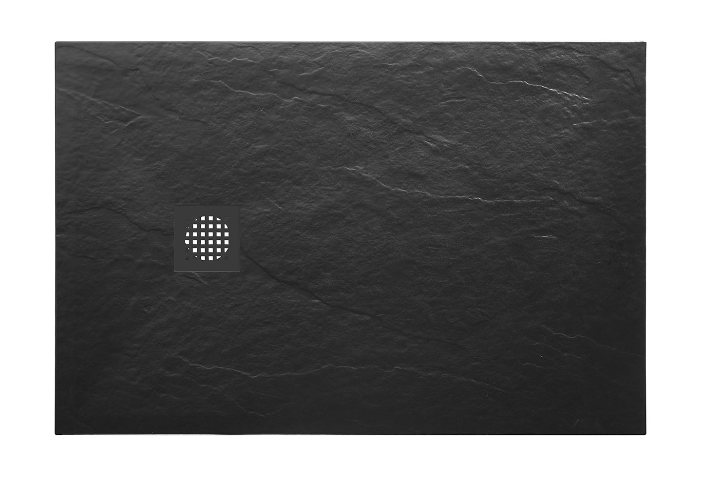 Douchebak Wiesbaden Stonea rechthoek 90x160cm antislip composiet mat zwart