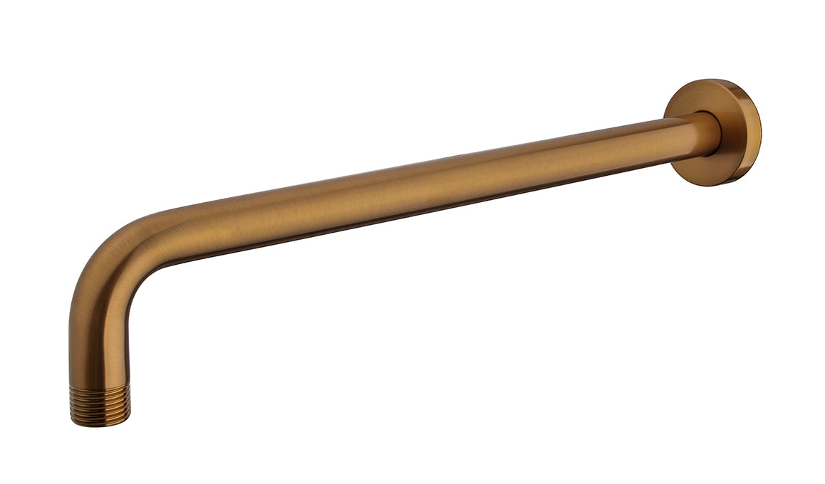 Wiesbaden Unimatch douchearm met muurbevestiging 35 cm geborsteld brons koper PVD