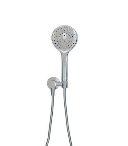 Wiesbaden Unimatch handdoucheset met handdouche 3 standen diameter 12 cm, doucheslang en wandaansluitbocht chroom