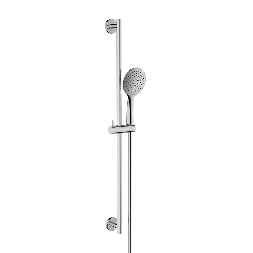 Wiesbaden Unimatch glijstangset compleet met handdouche 3 standen diameter 12 cm chroom