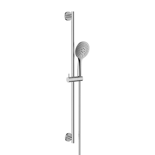 Wiesbaden Unimatch glijstangset compleet met handdouche 3 standen diameter 12 cm chroom