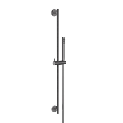 Wiesbaden Unimatch glijstangset compleet met staafhanddouche 1 stand gunmetal