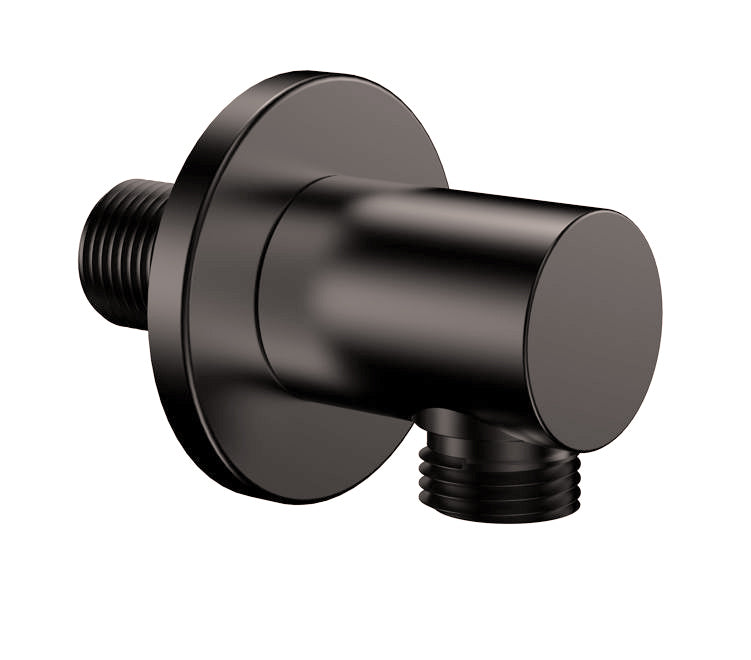 Wiesbaden Unimatch wandaansluitbocht rond 1/2" gunmetal PVD
