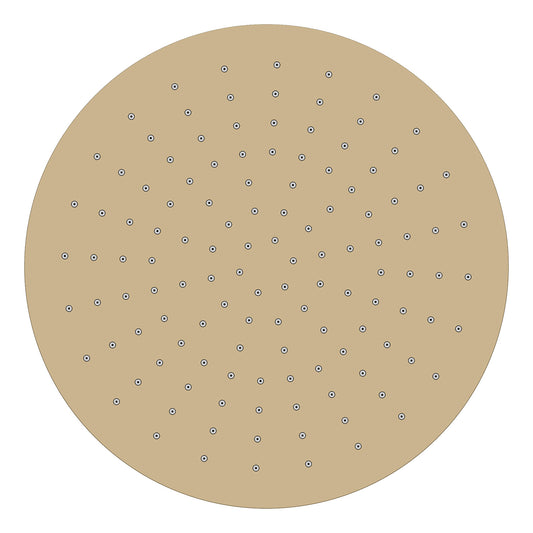 Wiesbaden Unimatch hoofddouche 30cm diameter geborsteld messing PVD