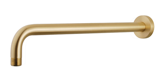 Wiesbaden Unimatch douchearm met muurbevestiging 45 cm geborsteld messing PVD