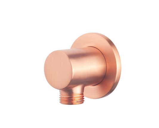 Wiesbaden Unimatch wandaansluitbocht rond 1/2" geborsteld koper