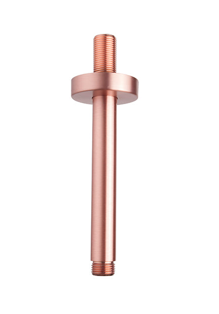 Wiesbaden Unimatch douchearm met plafondbevestiging 15 cm geborsteld koper