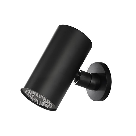 Wiesbaden Unimatch Beam hoofddouche rond 1 stand met muurbevestiging mat zwart