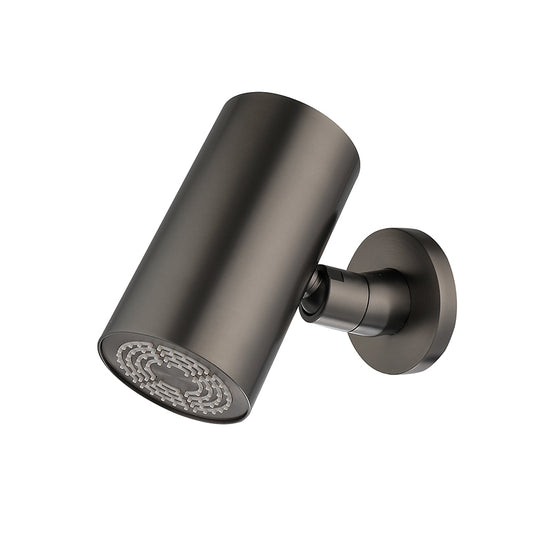 Wiesbaden Unimatch Beam hoofddouche rond 1 stand met muurbevestiging gunmetal PVD