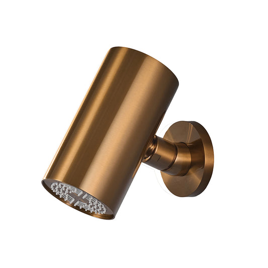 Wiesbaden Unimatch Beam hoofddouche rond 1 stand met muurbevestiging geborsteld brons koper PVD