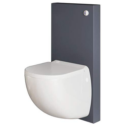 Wandcloset Sanibroyeur vermaler Sanicompact sofclose toiletzitting comfortbox in antraciet