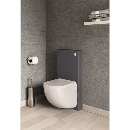 Wandcloset Sanibroyeur vermaler Sanicompact sofclose toiletzitting comfortbox in antraciet
