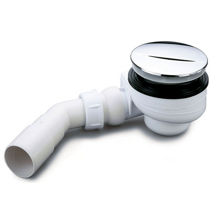 Luxe douchebaksifon Nicolle Turboflow 90mm met chroom afdekplaat