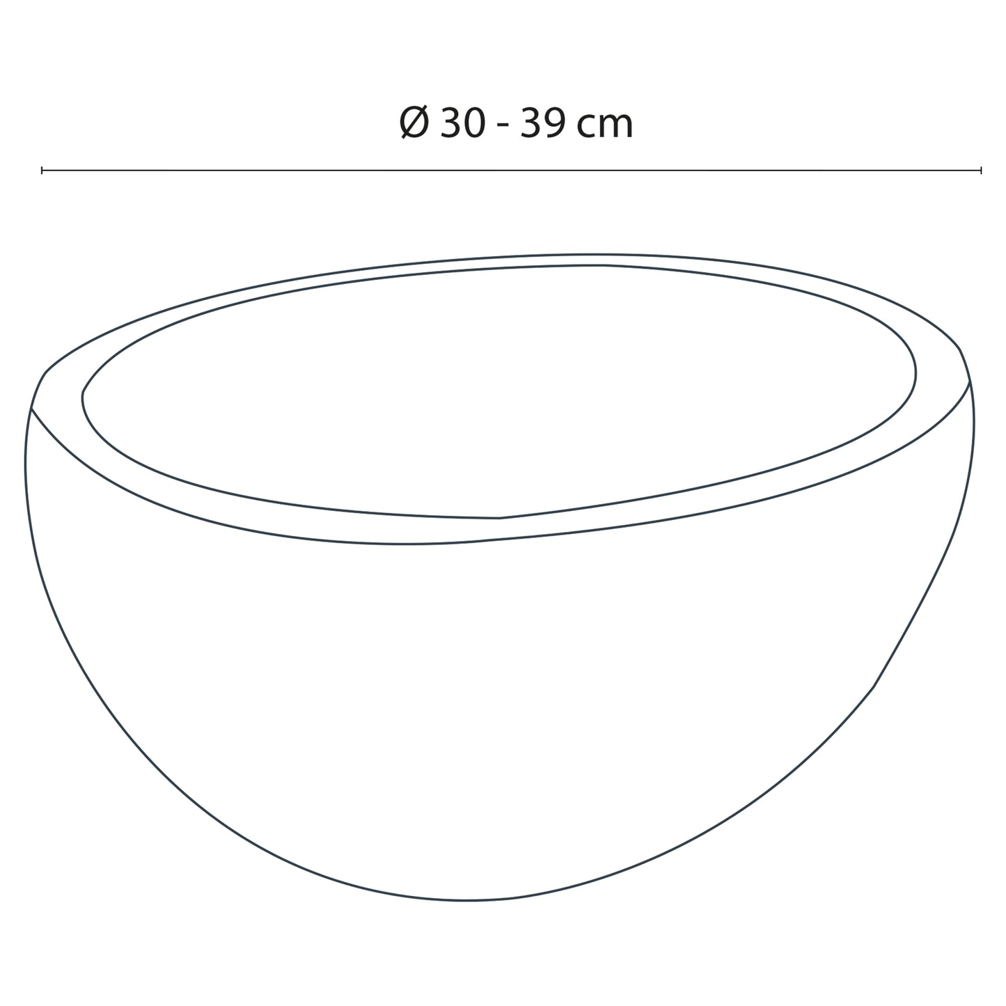 Opbouw waskom Differnz Riverstone Nusa 39cm natuursteen grijs