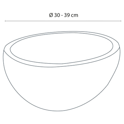 Opbouw waskom Differnz Riverstone Nusa 39cm natuursteen grijs