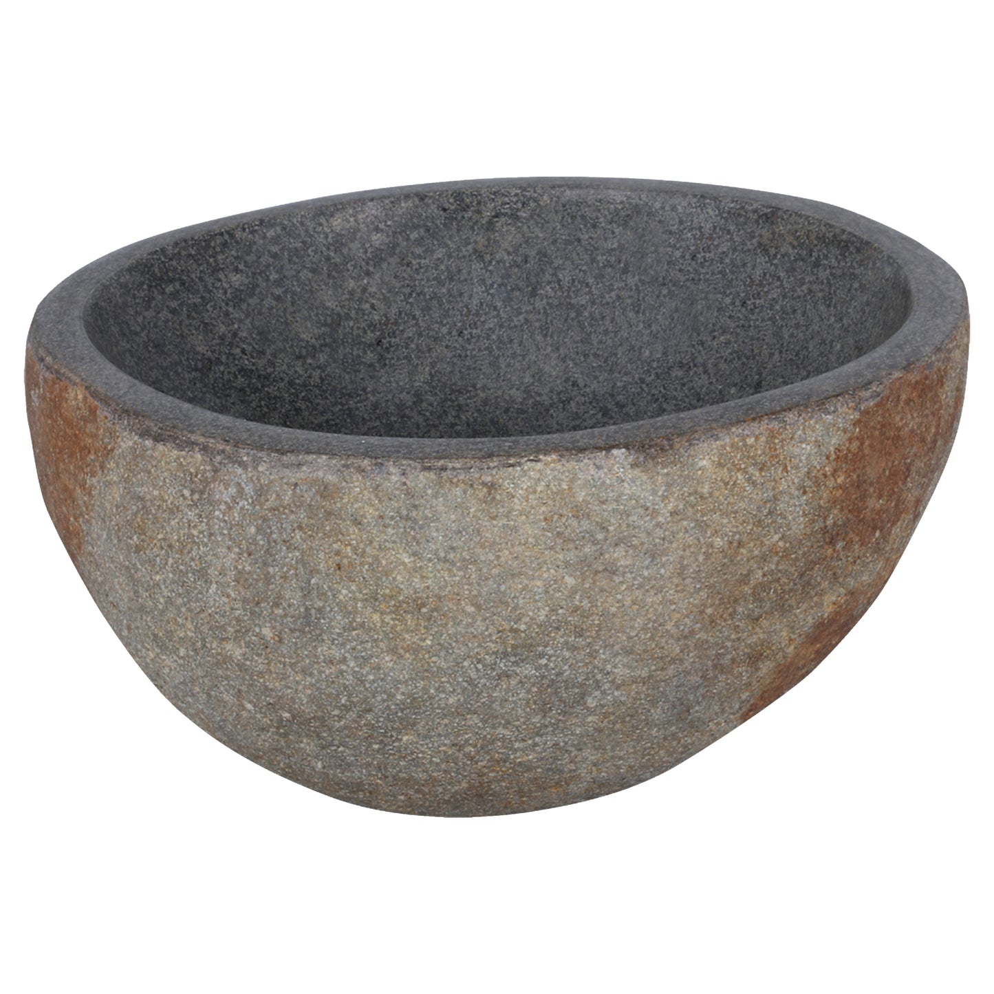 Opbouw waskom Differnz Riverstone Ruz 25cm natuursteen grijs
