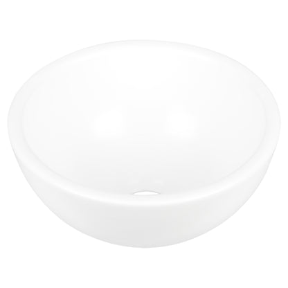 Opbouw waskom Differnz Boomer rond 20cm keramiek wit
