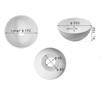 Opbouw waskom Differnz Boomer rond 20cm keramiek wit