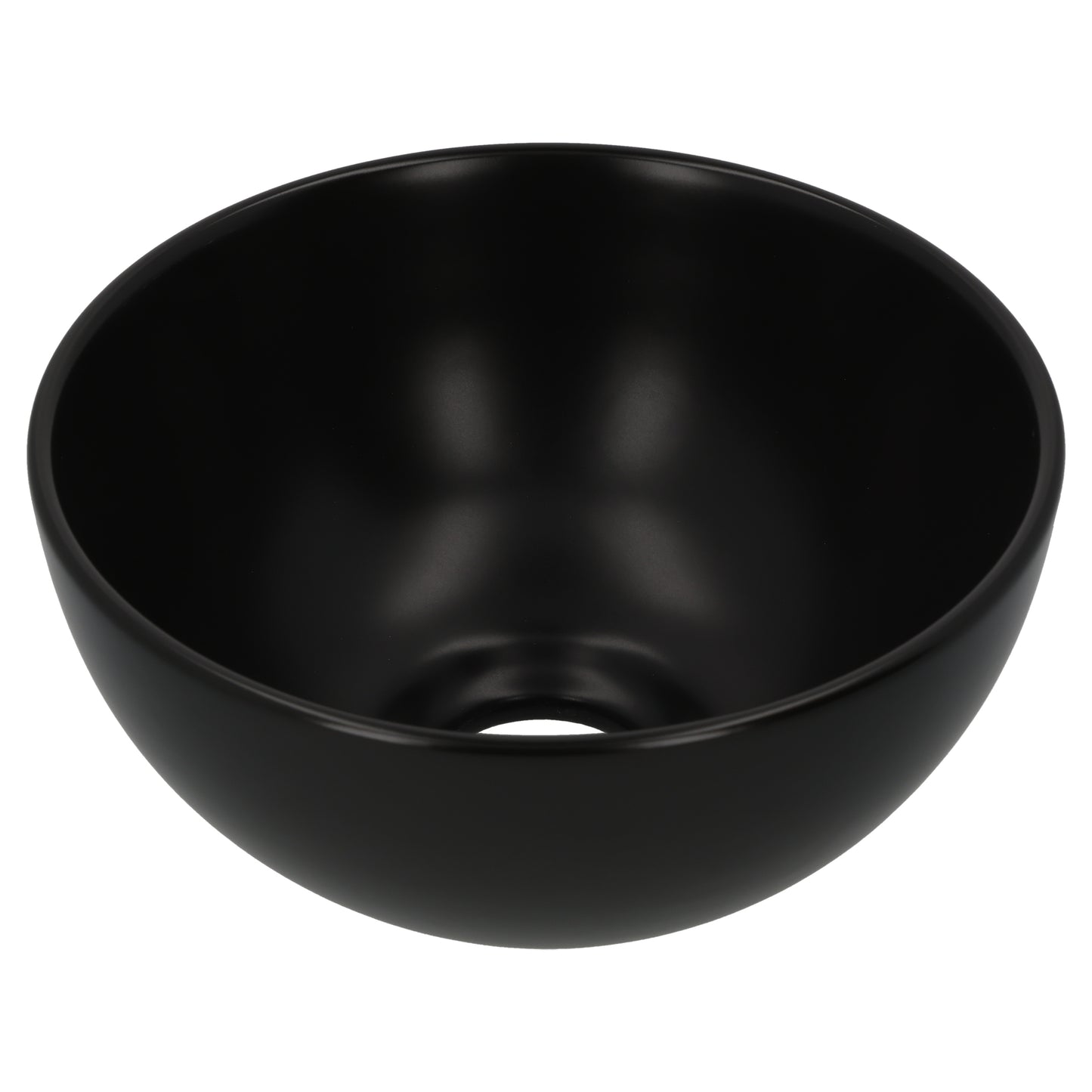 Opbouw waskom Differnz Boomer rond 20cm keramiek zwart