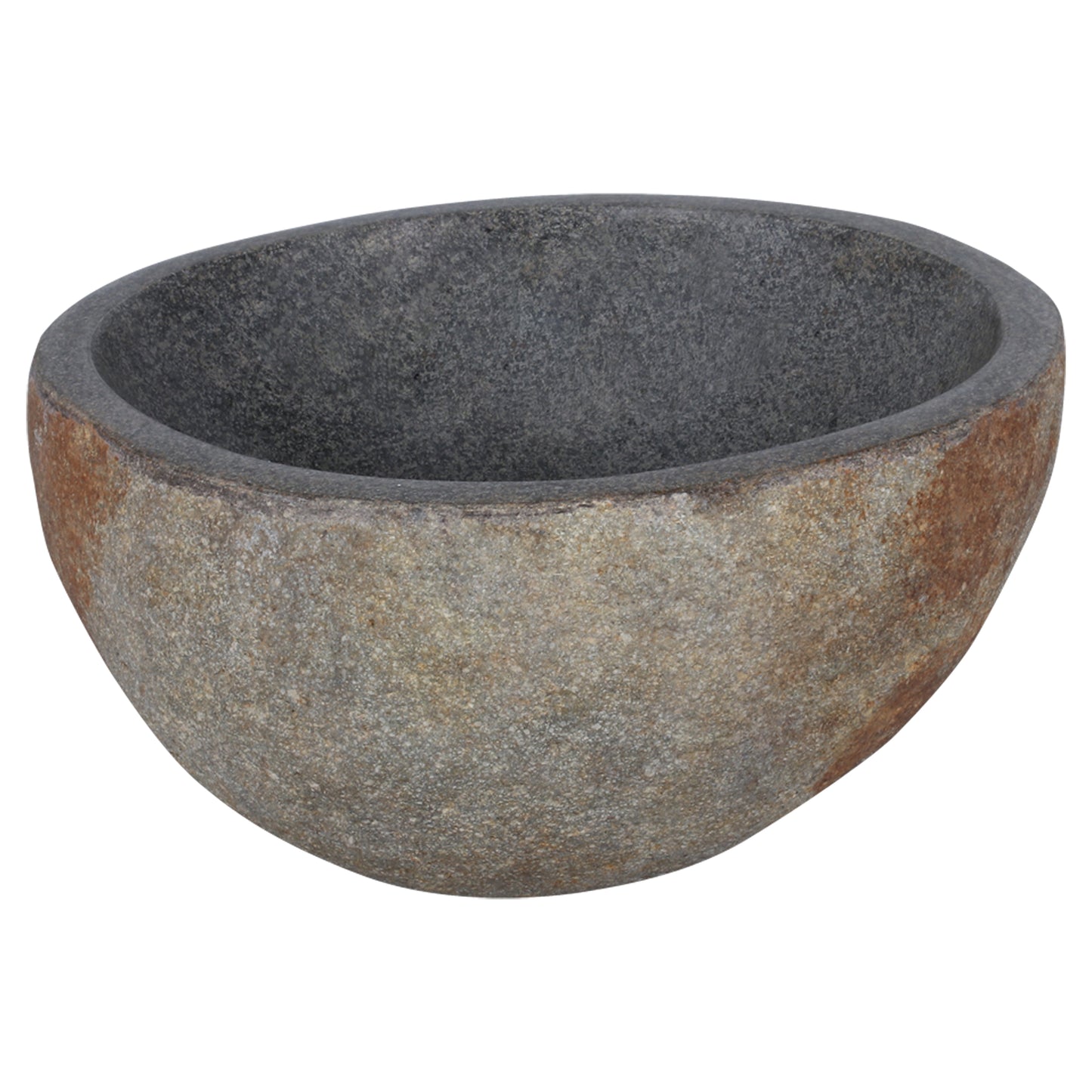 Opbouw waskom Differnz Boomer rond 21cm natuursteen grijs