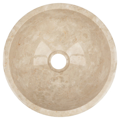 Opbouw waskom Differnz Boomer rond 21cm marmer beige