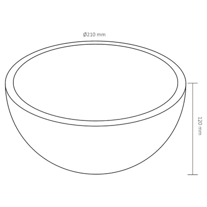 Opbouw waskom Differnz Boomer rond 21cm marmer grijs