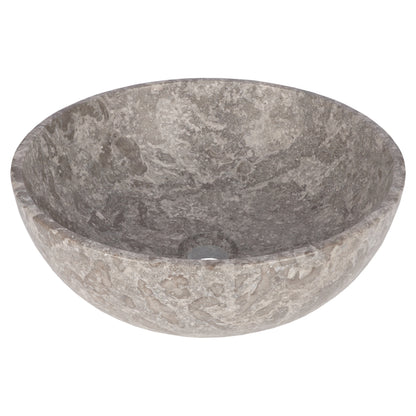 Opbouw waskom Differnz Marmor rond 40cm marmer grijs