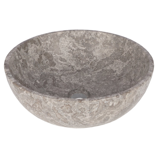 Opbouw waskom Differnz Marmor rond 40cm marmer grijs