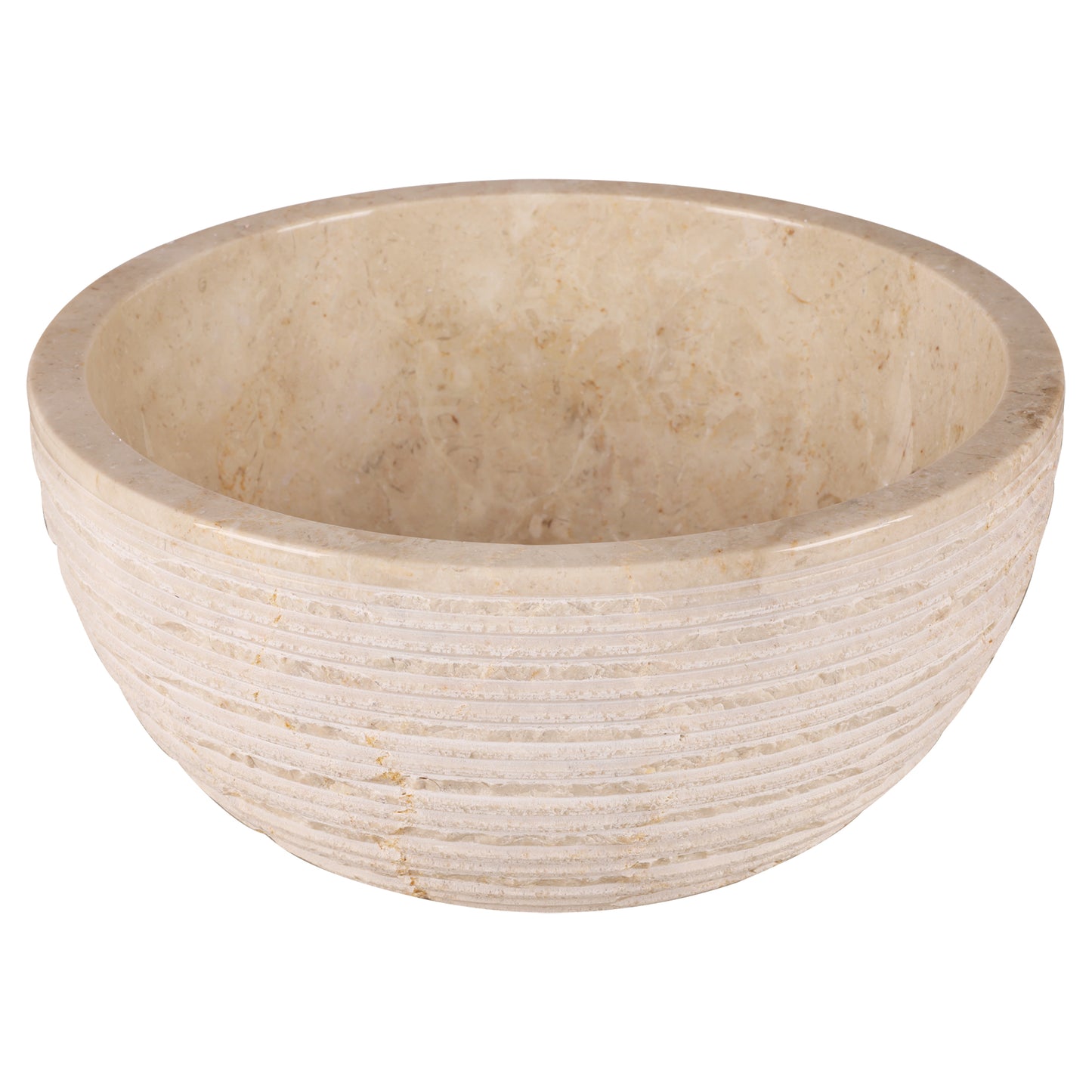 Opbouw waskom Differnz Alto rond 38cm marmer beige