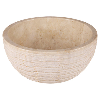 Opbouw waskom Differnz Alto rond 38cm marmer beige