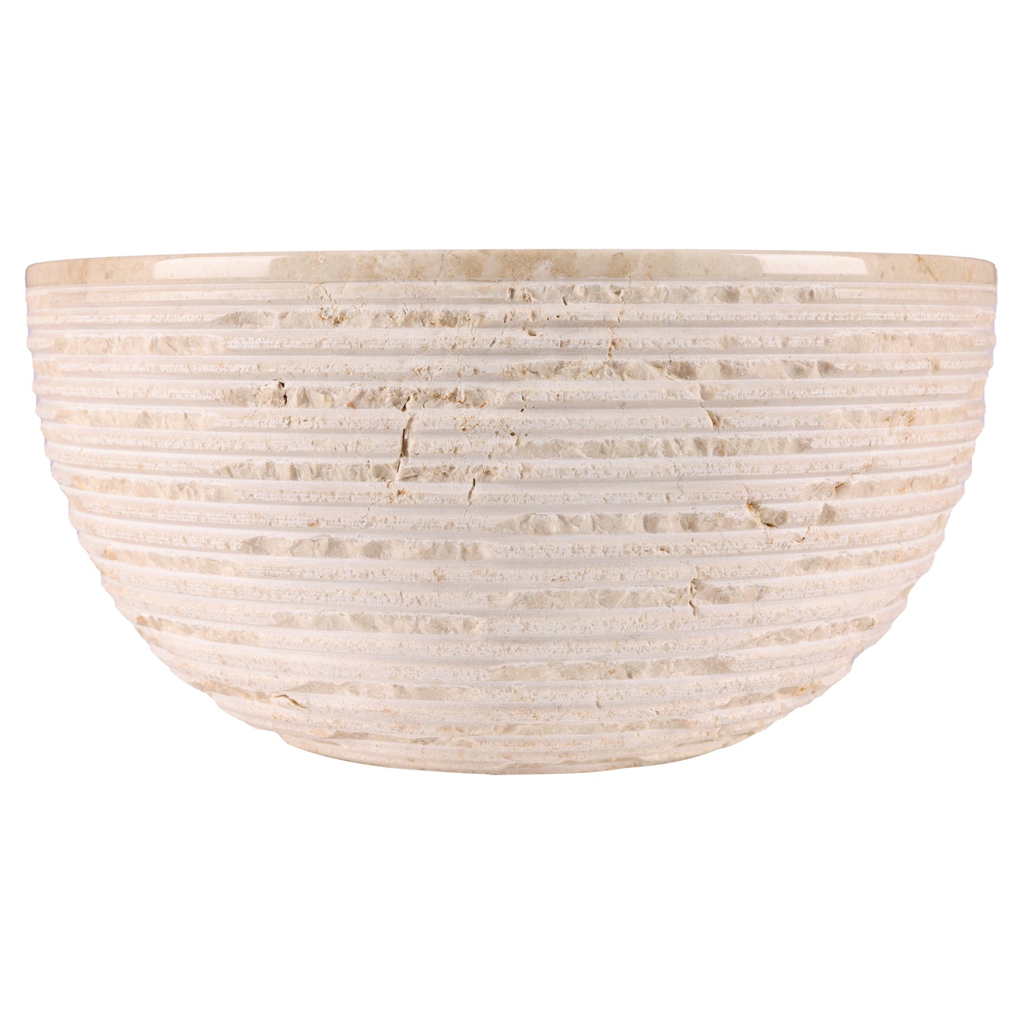 Opbouw waskom Differnz Alto rond 38cm marmer beige