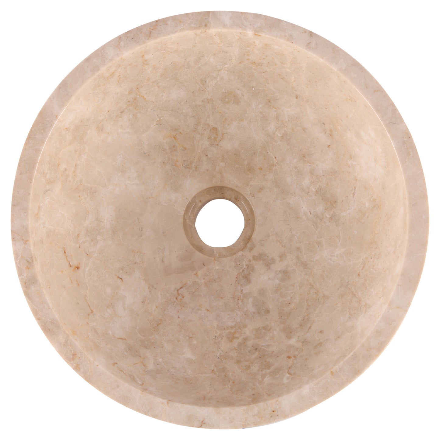 Opbouw waskom Differnz Alto rond 38cm marmer beige