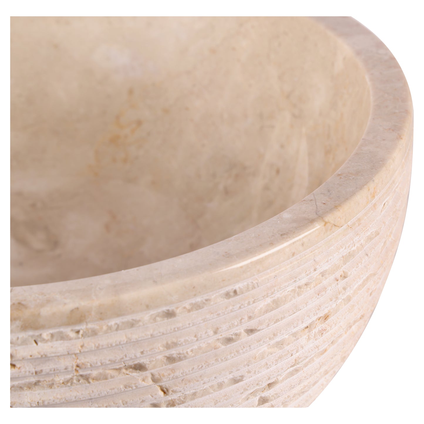 Opbouw waskom Differnz Alto rond 38cm marmer beige