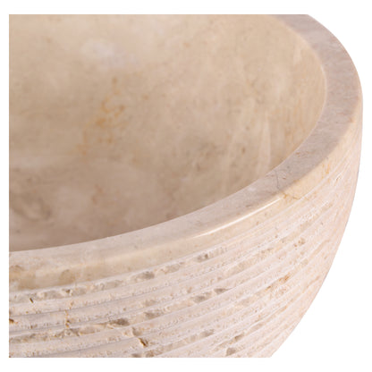 Opbouw waskom Differnz Alto rond 38cm marmer beige