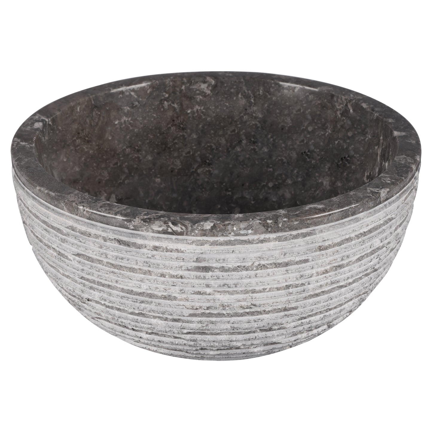 Opbouw waskom Differnz Alto rond 38cm marmer grijs