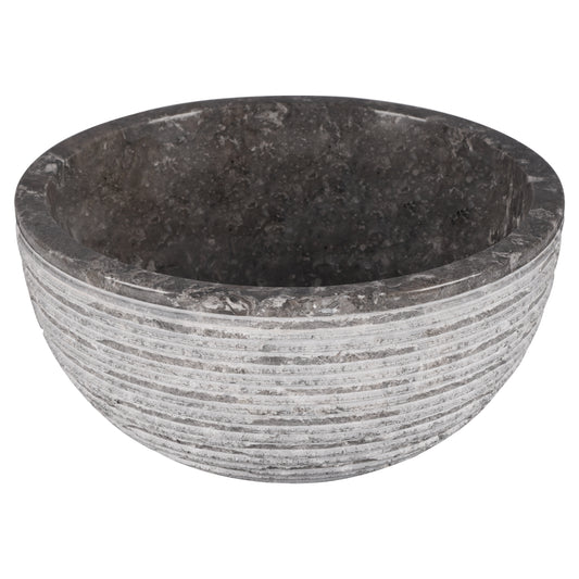 Opbouw waskom Differnz Alto rond 38cm marmer grijs