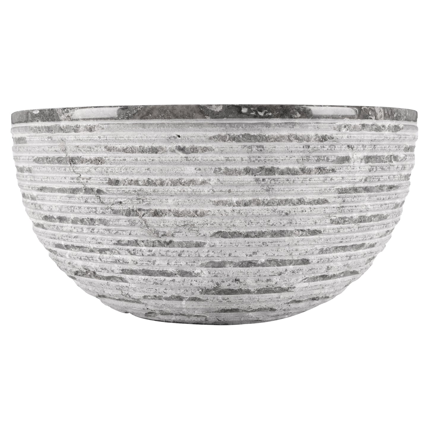 Opbouw waskom Differnz Alto rond 38cm marmer grijs
