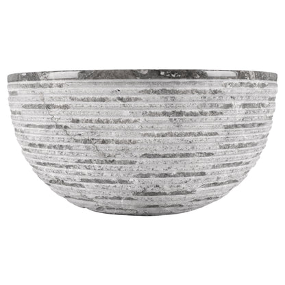 Opbouw waskom Differnz Alto rond 38cm marmer grijs