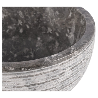 Opbouw waskom Differnz Alto rond 38cm marmer grijs
