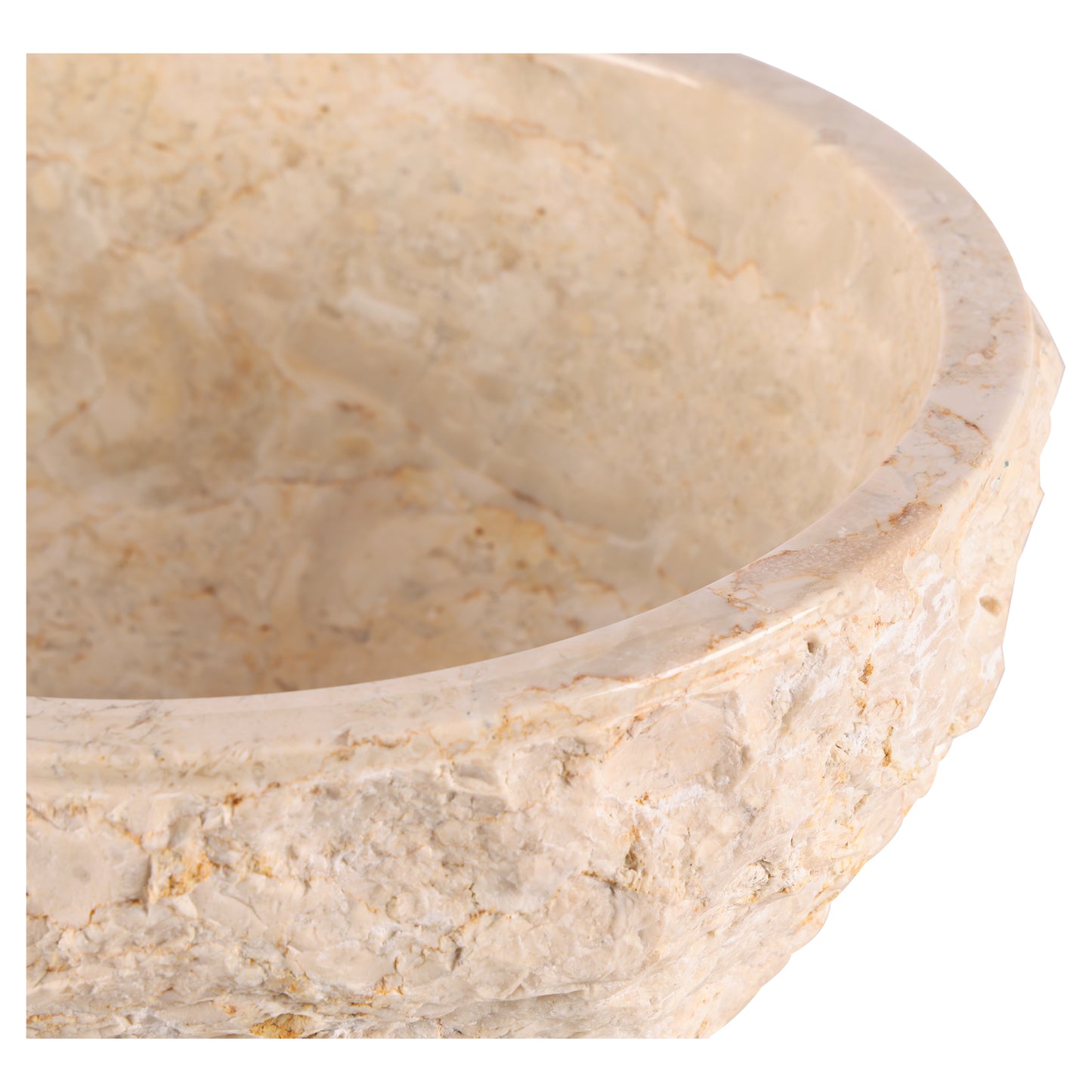 Opbouw waskom Differnz Asti rond 38cm marmer beige