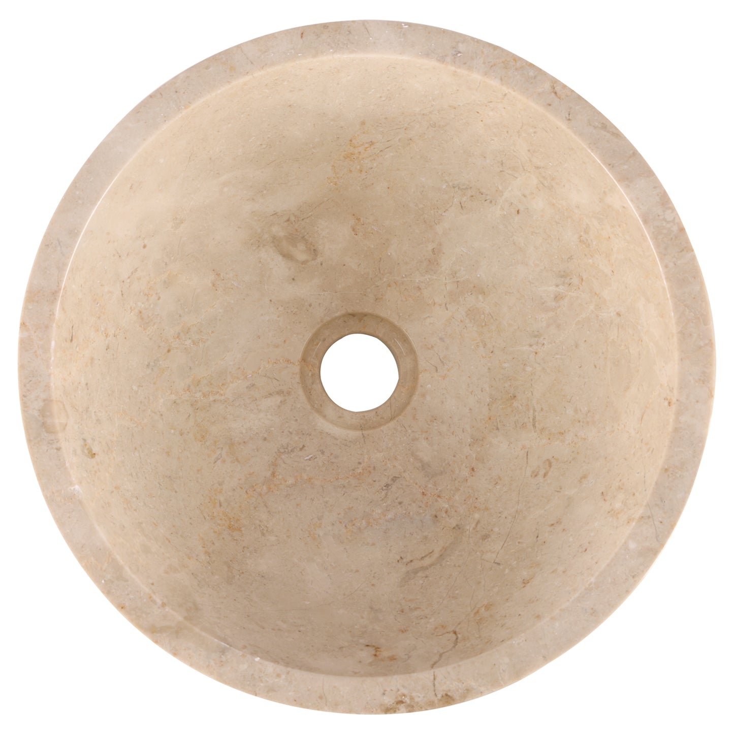 Opbouw waskom Differnz Lodi rond 38cm marmer beige
