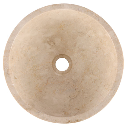 Opbouw waskom Differnz Lodi rond 38cm marmer beige