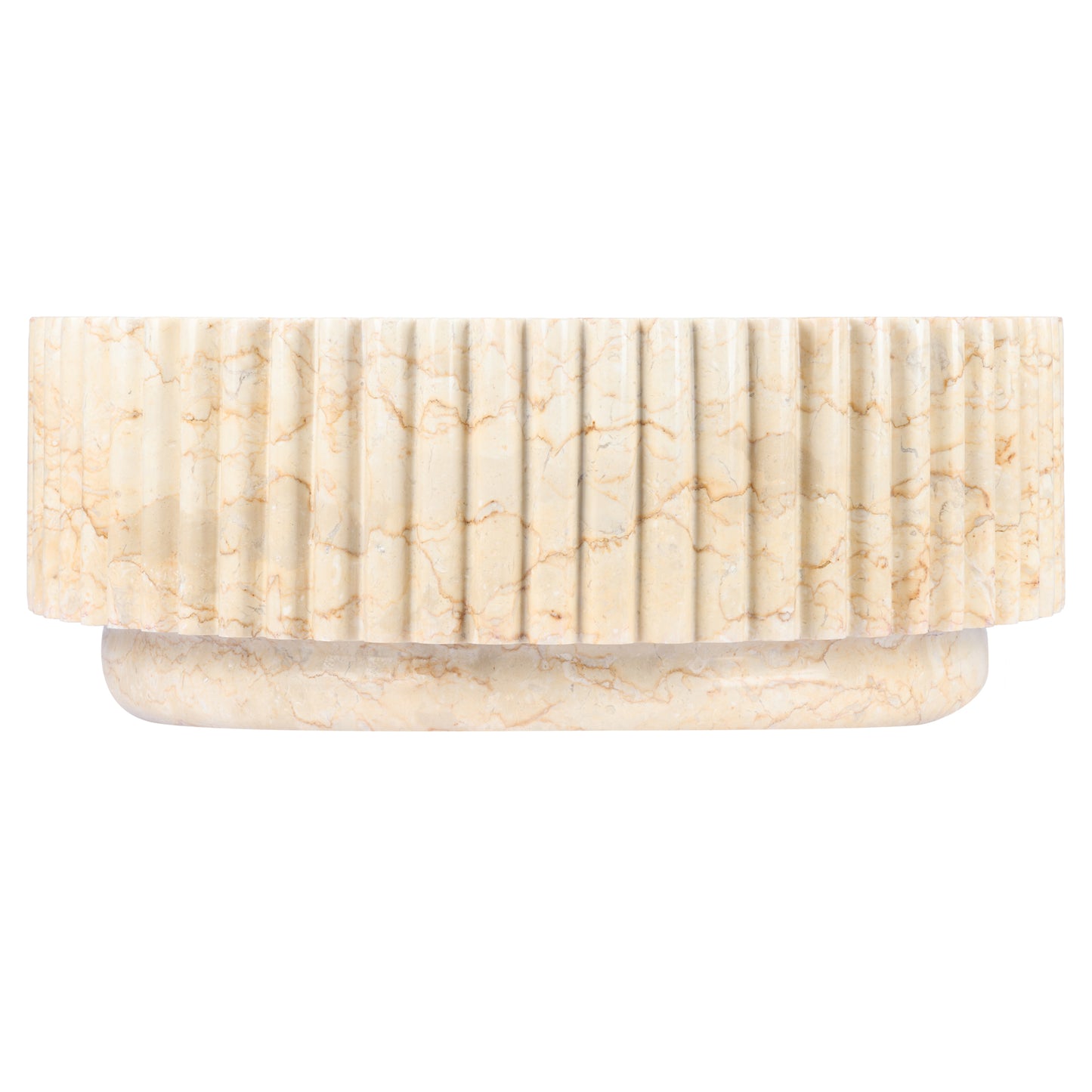 Opbouw waskom Differnz Ribba rond 40cm marmer beige