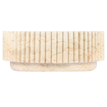 Opbouw waskom Differnz Ribba rond 40cm marmer beige