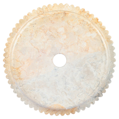 Opbouw waskom Differnz Ribba rond 40cm marmer beige