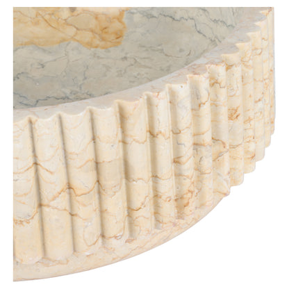 Opbouw waskom Differnz Ribba rond 40cm marmer beige