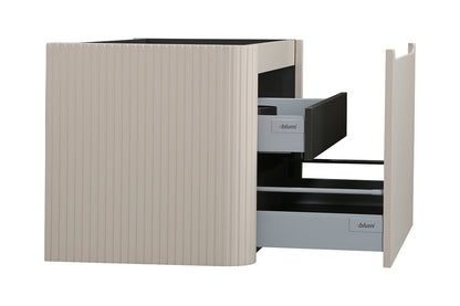 Badkamermeubelset Wiesbaden Sulora 80cm mat beige inclusief spiegel Uovo