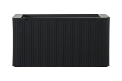 Badkamermeubelset Wiesbaden Sulora 80cm mat zwart inclusief spiegel Uovo